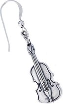 Zilveren oorbellen viool
