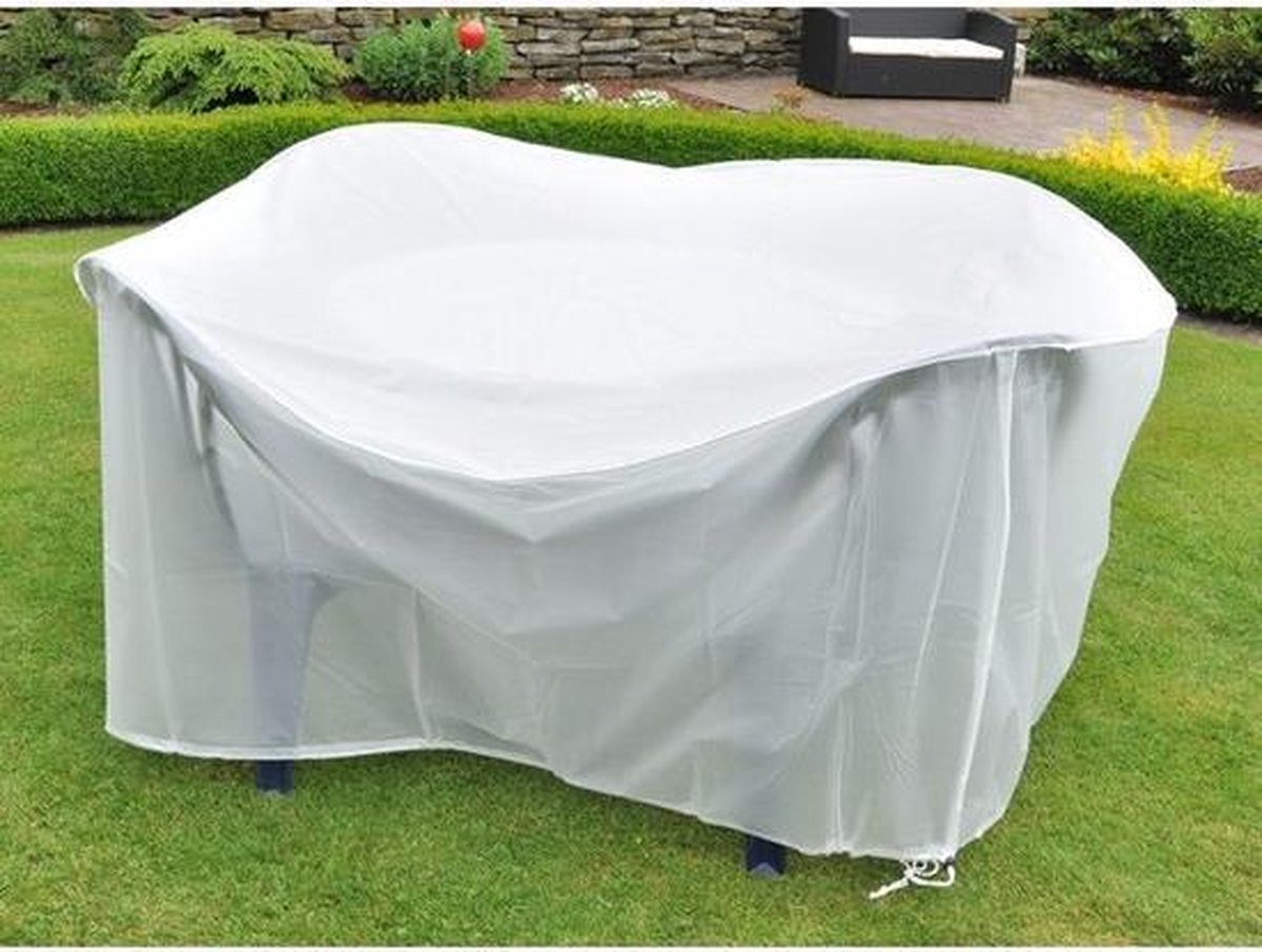 MUPAS Afdekhoes voor tuinmeubelen, waterdicht, winddicht, 420D Oxford-weefsel, met trekkoord, kliksluitingen, tuinmeubelen, beschermhoes voor tuintafel, vierkant, wordt geleverd met opbergtas, 80 x 80