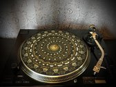 BOWLER HATS & BEES 1 Felt Zoetrope Turntable Slipmat 12" - Premium slip mat – Platenspeler - for Vinyl LP Record Player - DJing - Audiophile - Original art Design - Psychedelic Art