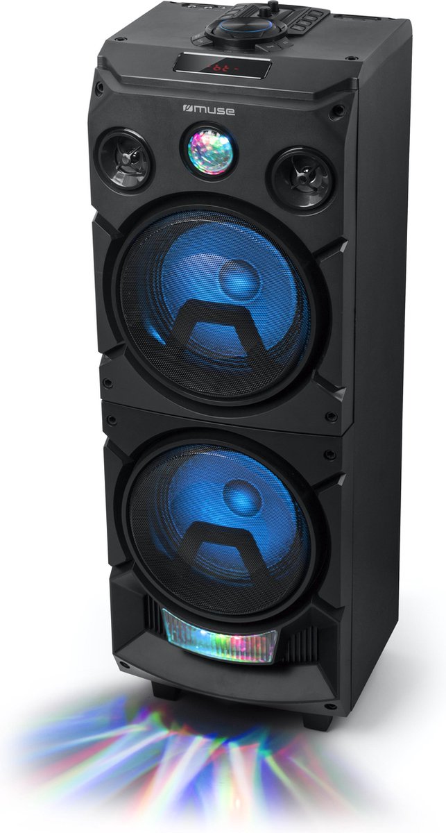 Muse M-1930DJ - Bluetooth DJ party speaker met discoverlichting (400 Watt)