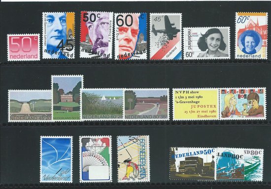 Thumbnail van een extra afbeelding van het spel Nederland Jaarcollectie Postzegels 1980