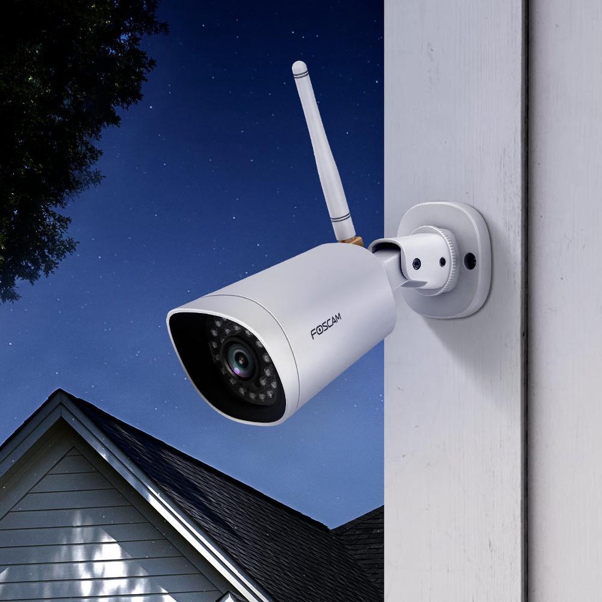 Foscam G4EP Beveiligingscamera - Buiten Camera - Power over Ethernet - 4 MP Super HD - IP66 - Wit – foto 4