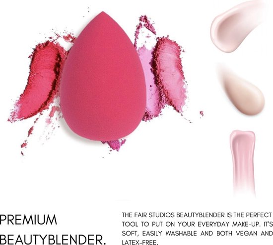 Premium Beauty Blender - Make Up Spons - Latexvrij - Voor Foundation, Blush & Primer - Speciaal Aero-Memory Foam - FAIR STUDIOS - Make Up Sponge - Beautyblender - FAIR Studios