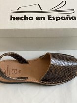 Menorquina-spaanse sandalen-avarca-slangenprint-dames-maat 38-gratis shopper