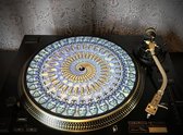 THE FISHER KING BLUE Felt Zoetrope Turntable Slipmat 12" - Premium slip mat – Platenspeler - for Vinyl LP Record Player - DJing - Audiophile - Original art Design - Psychedelic Art