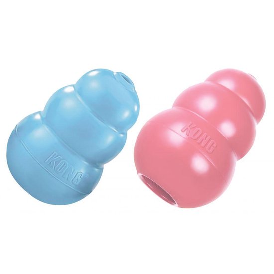 KONG Puppy Kauwbot – Hondenspeelgoed – Duurzaam rubber – 8.64cm – Assorti - M