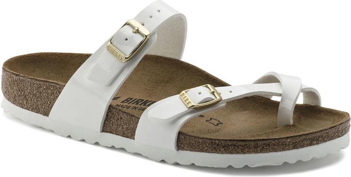 Birkenstock Mayari Dames Slippers Patent Narrow-fit Imitatieleer Wit