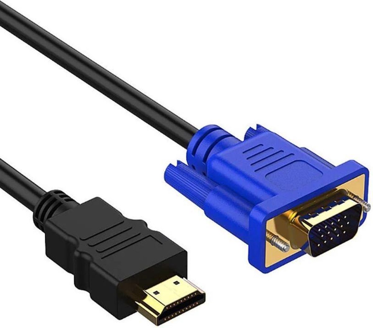 LOUZIR HDMI naar VGA adapter - HDMI male naar VGA male - 1,8 meter -  Verguld | bol.com