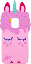 ADEL Siliconen Back Cover Softcase Hoesje Geschikt voor Samsung Galaxy S5 (Plus)/ S5 Neo - Eenhoorn Roze