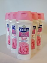 Douchegel - Rosas -  Dames - Zachte Rozengeur rozengeur - 500 ml - Voordeel Set 6 x 500 ml