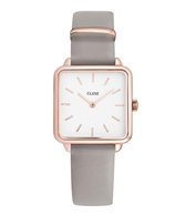 CLUSE Horloges La Tetragone Rose Gold Plated White Grijs