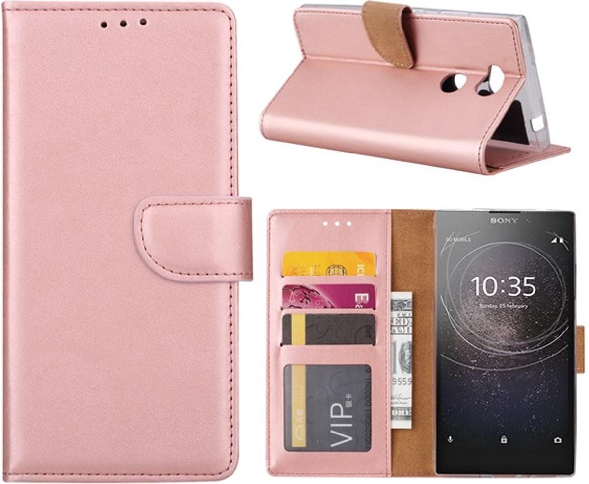 Bookcase Geschikt voor: Sony Xperia L2 - Rose Goud - portemonee hoesje