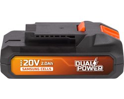 Dual Power batterij POWDP9021 - 20V, 2.0Ah - accu voor 20V toestellen - led-stroomindicator - batterijplatform