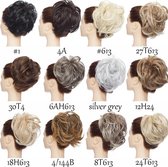 Updo Hairbun Messy Bun Kleur 12H24 blond mix hairextensions knot PREMIUM SYNTHETIC FIBREHAIR