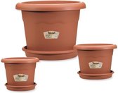 PLASTIKEN Plateau rond Ø 60 cm pour pot rond - Terracotta