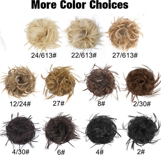 Messy Hair kleur 1 zwart Bun Haarstukje Haarstuk Knot Hairextensions  100%japanese... | bol.com