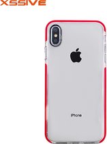 Xssive Soft Back Cover Transparant met Rode Rand voor Apple iPhone XR