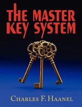 De kaft van 'The Master Key System' toont de titel in rode letters en drie gouden sierlijke sleutels op een blauwe achtergrond.