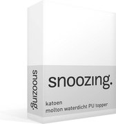 Snoozing Molton - Waterdicht - Topper - Hoeslaken - Eenpersoons - 80x210/220 cm - Wit