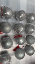 Kerstballen zilver robuust - 12 stuks