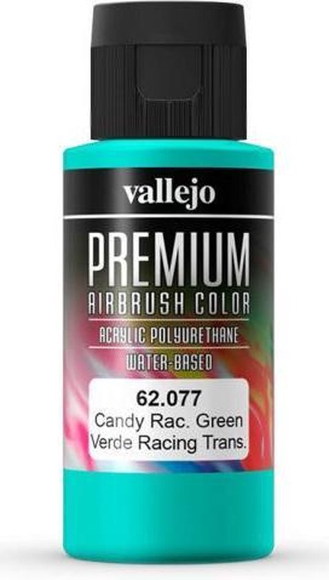 Vallejo PREMIUM Color Candy Racing Blue – 60 Ml, Airbrush-tauglich, Wasserbasiert