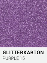 Glitterkarton 15 purple A4 230 gr.