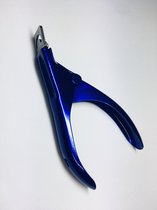 Tipknipper in een wit doosje per stuk verpakt / BLAUW Nagelknipper voor kunstnagels (polynagels, acrylnagels, gelnagels) en nageltips. Kunstnagels / nageltips snel en veilig afgekort zonder v