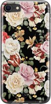 iPhone SE 2020 hoesje siliconen - Bloemen flowerpower | Apple iPhone SE (2020) case | TPU backcover transparant