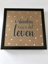 Fotolijst met tekst – Vrienden voor het leven - 13 x 13 cm