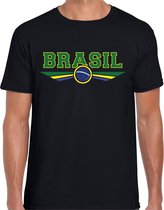 Brazilie / Brasil landen t-shirt zwart heren S
