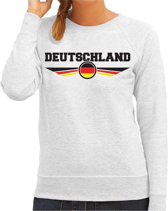 Duitsland / Deutschland landen sweater met Duitse vlag grijs dames - landen  trui /... | bol.com