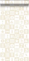 ESTAhome behangpapier blokken beige - 138727 - 53 x 1005 cm