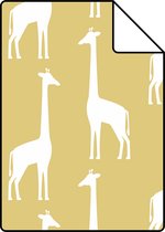 Proefstaal ESTAhome behangpapier giraffen okergeel - 139059 - 26,5 x 21 cm