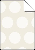 Proefstaal ESTAhome behangpapier stippen glanzend wit - 128710 - 26,5 x 21 cm