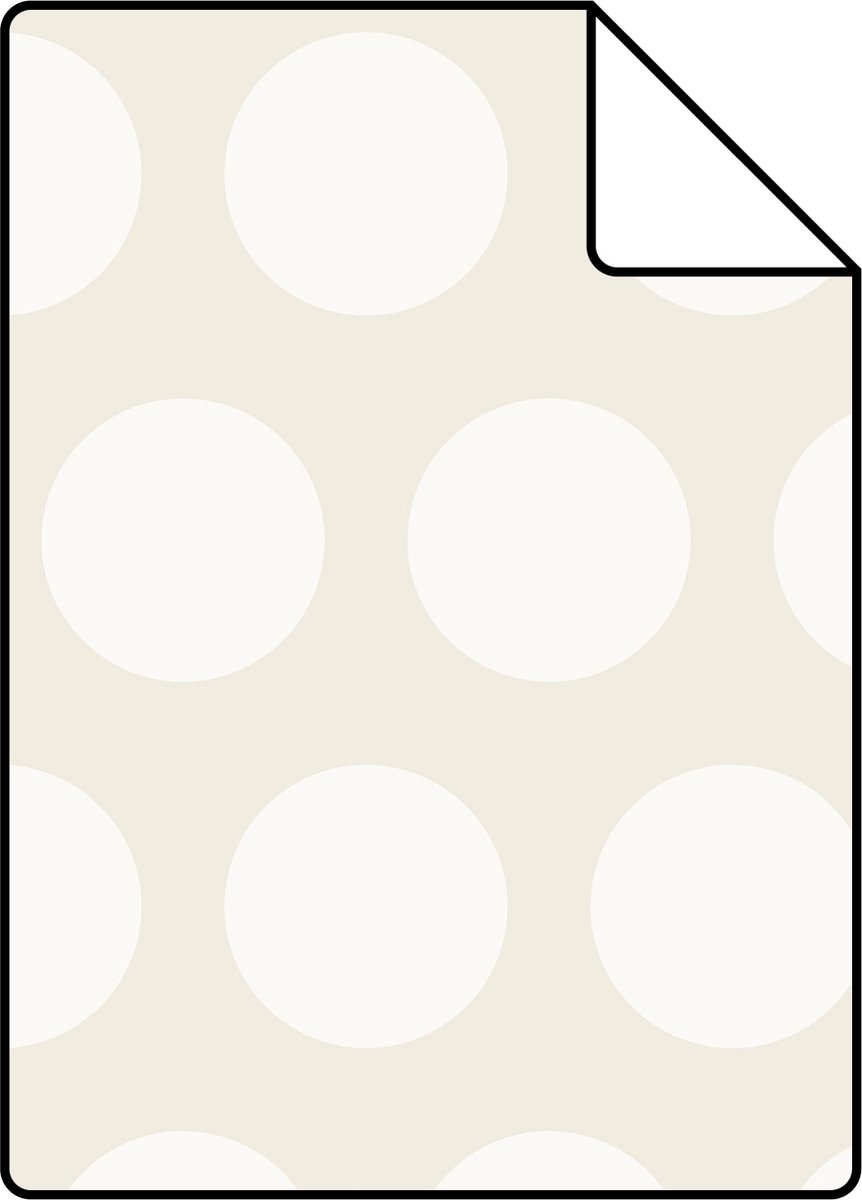 Proefstaal ESTAhome behang stippen glanzend wit - 26.5 x 21 cm - 128710-S