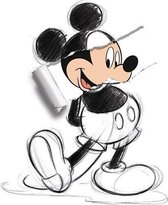 Schilderij - Disney Canvas Mickey Mouse Torn Sketch - Multicolor - 80 X 60 Cm Disney - Canvas 60x80 '18mm' - Mickey Mouse Torn Sketch