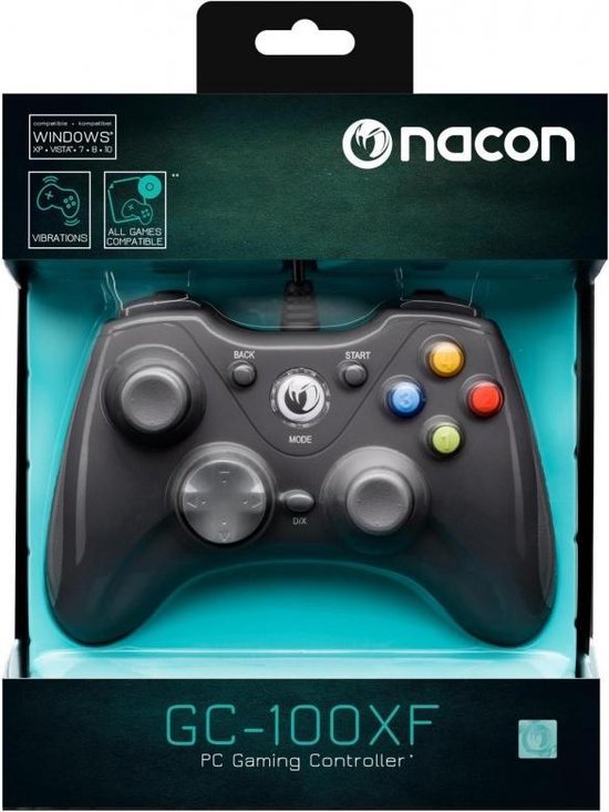 Nacon GC-100XF Wired Gaming Controller - PC - Zwart