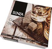 Pierres de refroidissement SENZA | blocs réfrigérants pour limonade, whisky, long drinks et cocktails | ensemble de 4 pièces dans une belle boîte cadeau