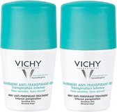 Vichy Deodorant Intense Transpiratie roller 48 uur - Deodorant - 2 x 50 ml