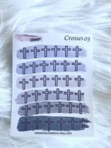 Mimi Mira Creations Functional Planner Stickers Crosses 003