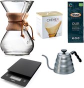 Chemex Coffeemaker slow coffee starter kit 6-Kops