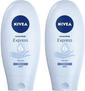 NIVEA Handcrème - 2 Stuks - Express - 100 ml - Huidverzorging - Voor droge handen en huid - Vrouwen - Mannen - Trekt snel in