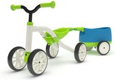 Chillafish Quadie+Trailie vierwieler met aanhanger voor kinderen van 1-3 jaar, verstelbare zithoogte, opbergruimte in het zitje, wielen zijn geluidloos en maken geen krassen, met l