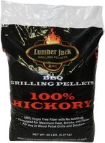 LumberJack BBQ pellets 100% Hickory grill pellets voor de barbecue - BBQpellets - houtpellets - grillpellets geschikt voor pizza oven, pellet bbq, grill en smoker