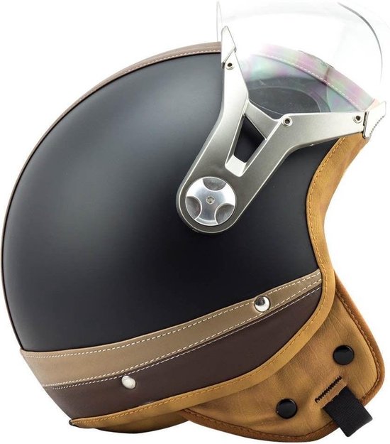 SOXON SP-326 Urban Zwart jethelm XL 61-62cm hoofdomtrek, met vizier,  motorhelm, | bol.com