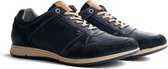 Travelin Corton Leather - Sportieve nette herensneaker - Donkerblauw leer - Maat 40