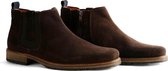 Travelin London Chelsea - Nette Suède Leren Chelsea Boots - Heren - Donkerbruin - Maat 45