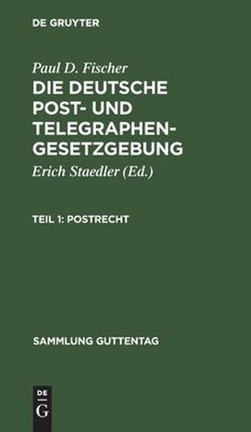 Sammlung Guttentag- Postrecht - cover