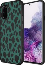 iMoshion Design voor de Samsung Galaxy S20 hoesje - Luipaard - Groen / Zwart