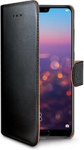 Celly - Huawei P20 - Wally Bookcase Black - Openklap Hoesje Huawei P20 - Huawei Case Black